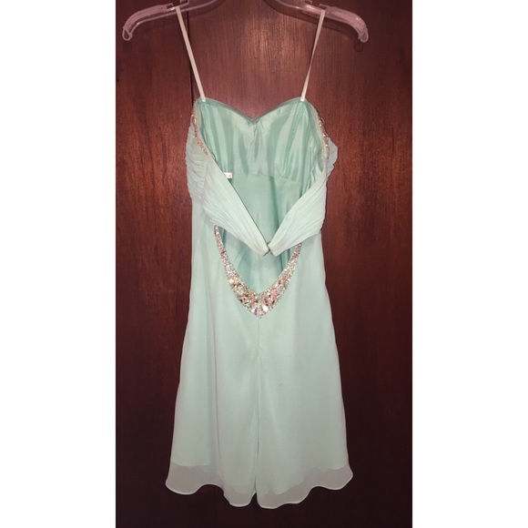 Short Prom Dress with Jeweled Detailing - Picture 3 of 5